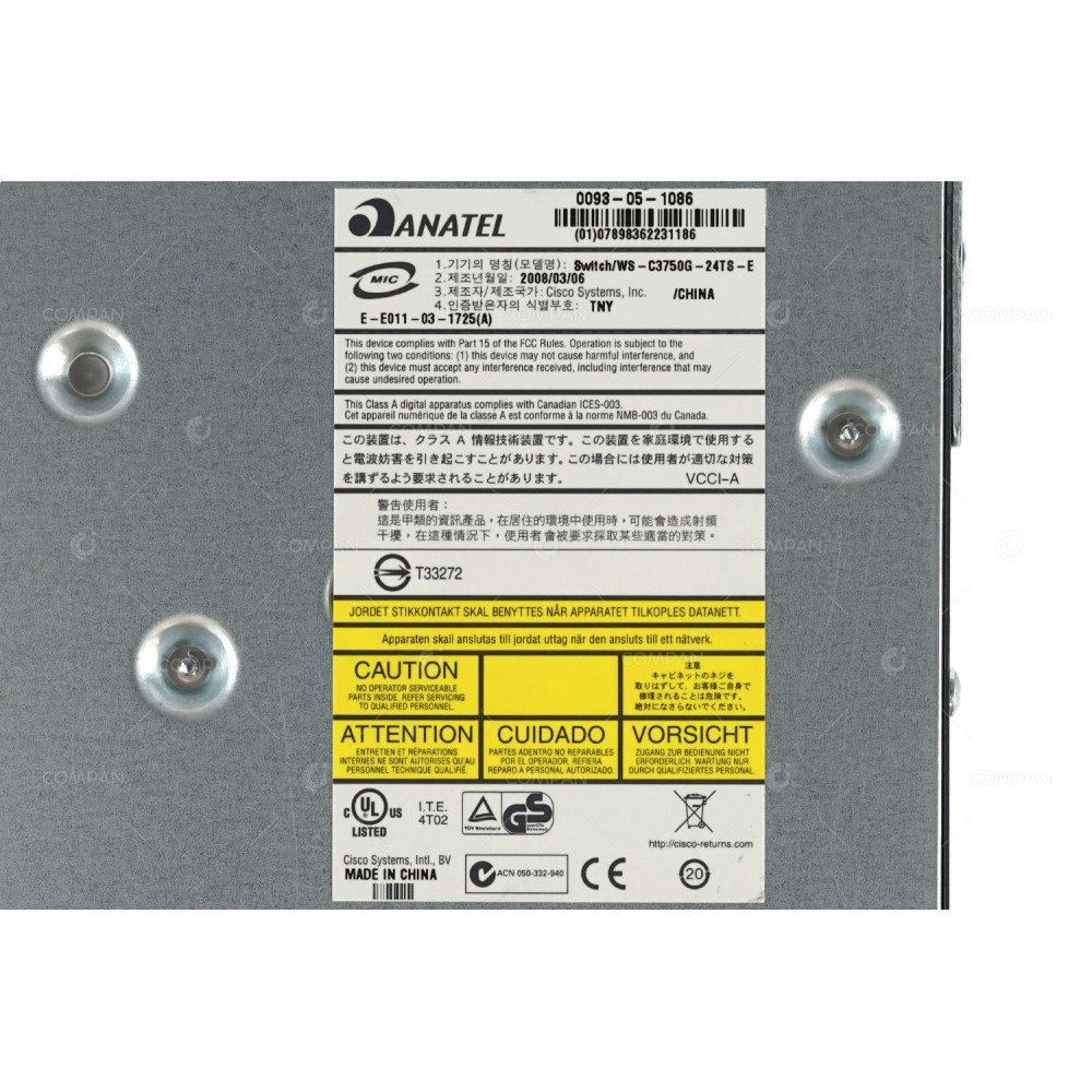 WS-C3750-24TS-E CISCO CATALYST 3750 24 10/100 + 2 SFP WS-C3750-24TS-E -